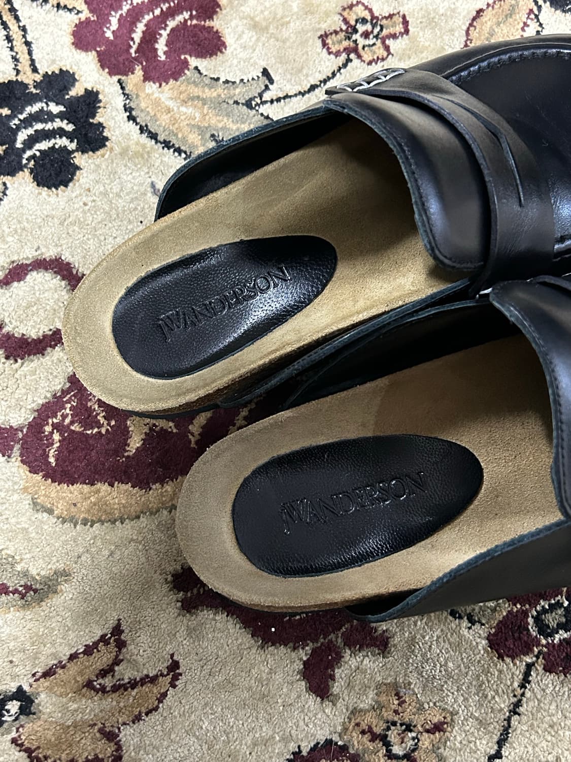 JW 앤더슨 블랙 가죽 뮬 37 상품이미지2