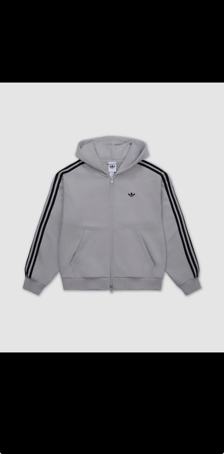 아디다스 후드 집업 - 그레이:블랙 / KC9317 상품이미지1