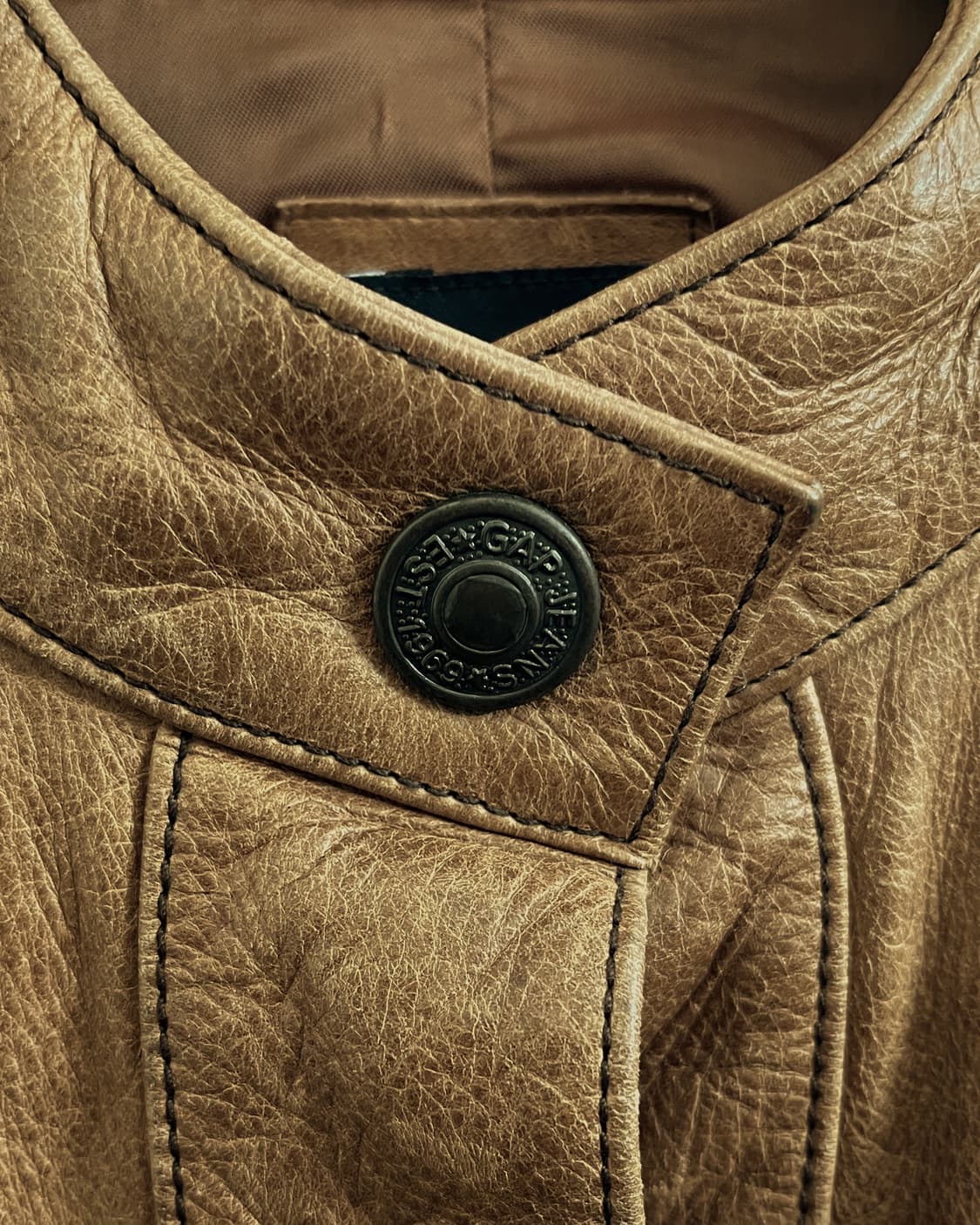 갭 브라운 레더 트러커 자켓 상품이미지8