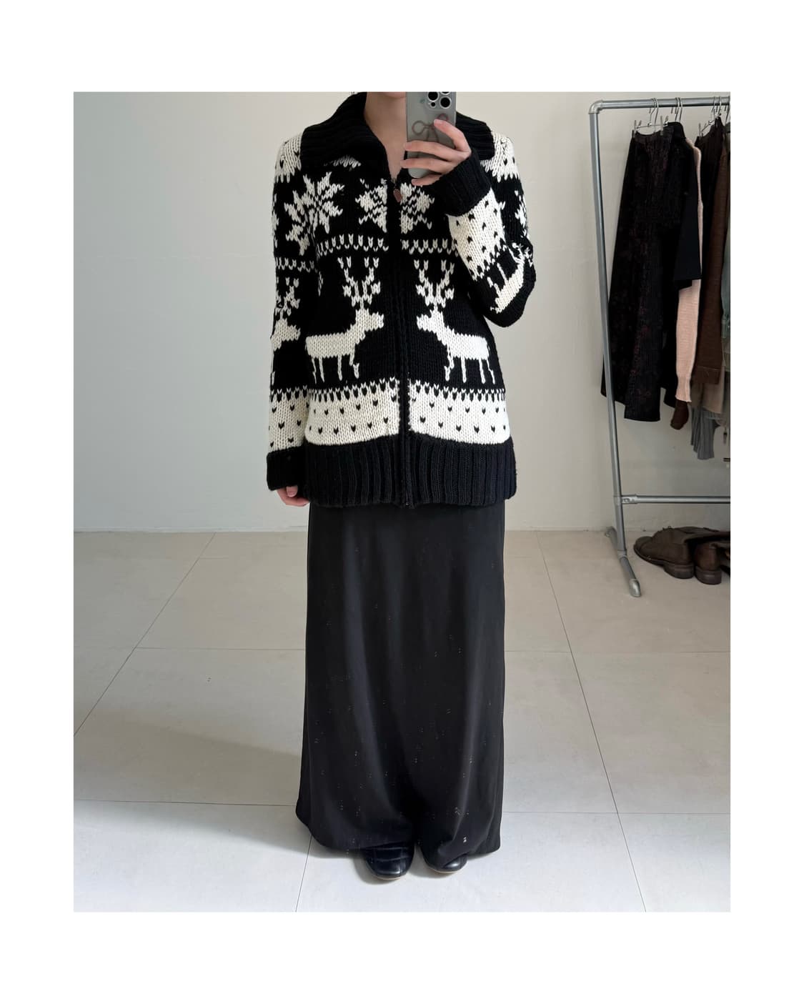 빈티지 니트 집업 상품이미지4