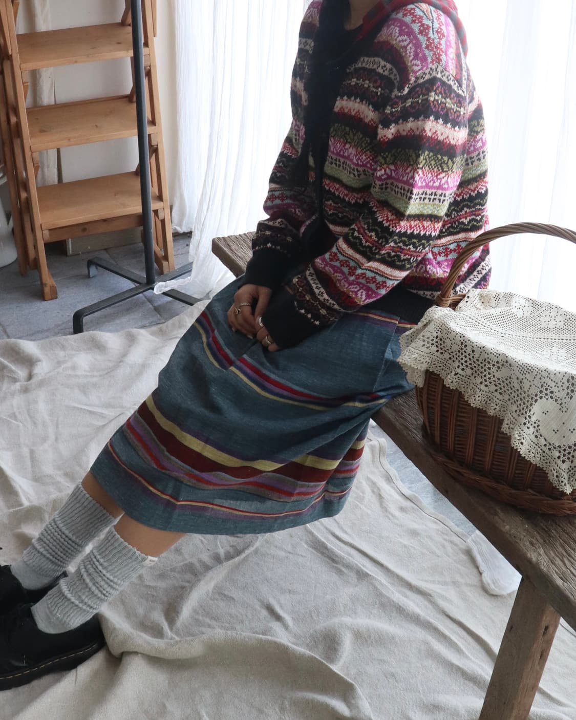 Vintage Stripe Skirt 상품이미지8