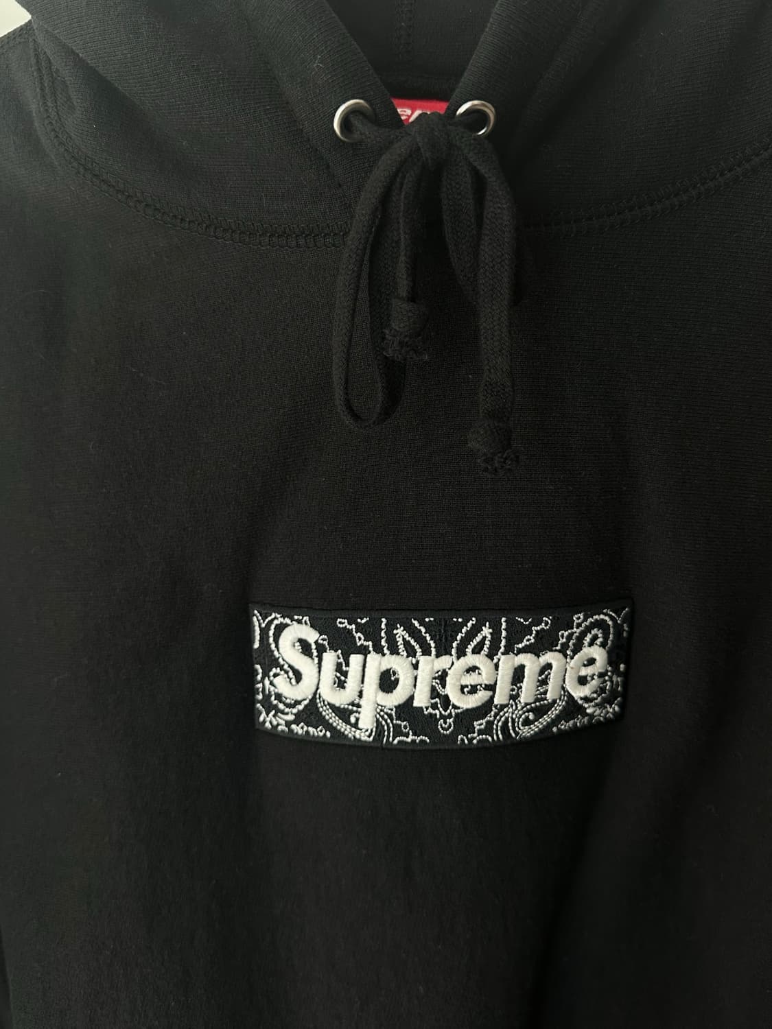 슈프림 반다나 박스로고 후드 블랙 상품이미지3