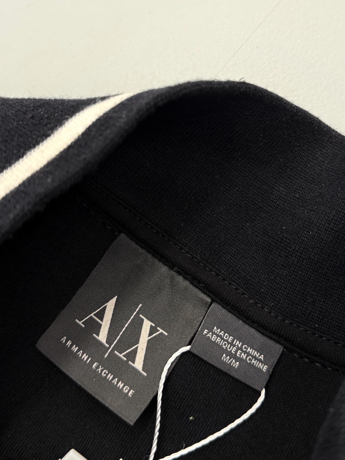 알마니 익스체인지 루즈핏 블랙 미니멀 트랙 집업 상품이미지5