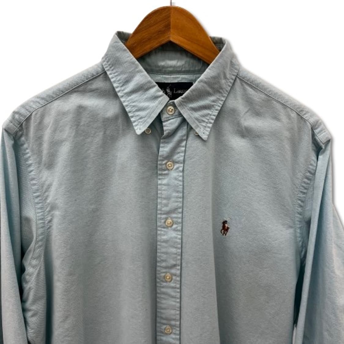 폴로 랄프로렌 클래식 핏 옥스포드 버튼 다운 라이트 블루 셔츠 상품이미지3