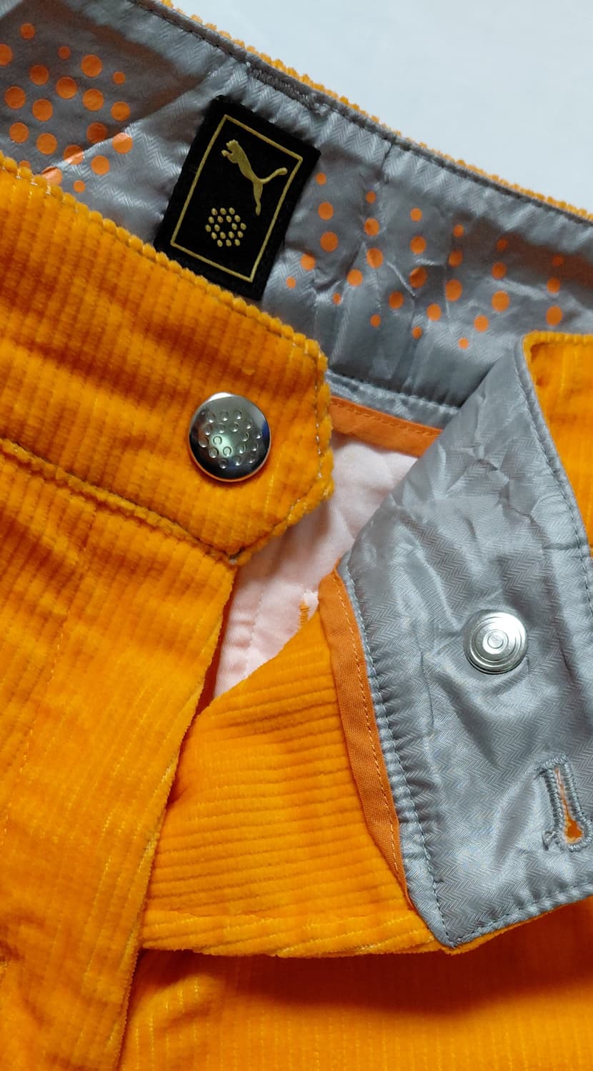 [M] 푸마(PUMA) 빈티지 오렌지 코듀로이 골프/스포츠 숏팬츠 상품이미지4