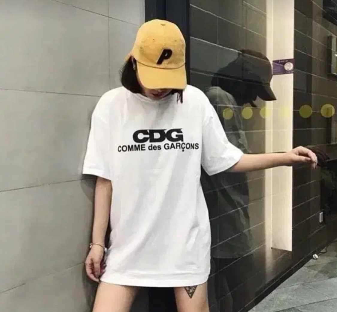 꼼데가르송 CDG 반팔 티셔츠 블랙/화이트 상품이미지3