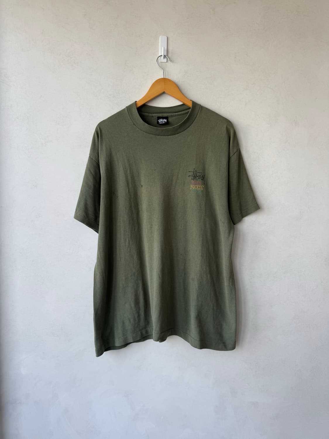 Rare 90s 스투시 Rastaman 티셔츠 상품이미지2