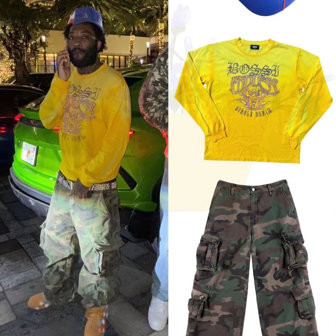 ERL Camo Cargo Pants Camo [ M ] 상품이미지5