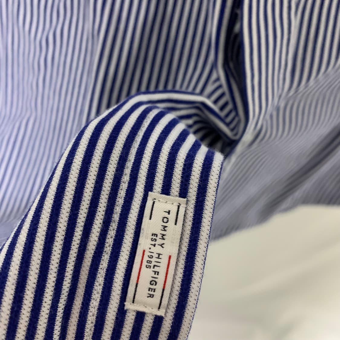 타미힐피거 스트라이프 셔츠 남방 빈티지 남녀공용 L 상품이미지4