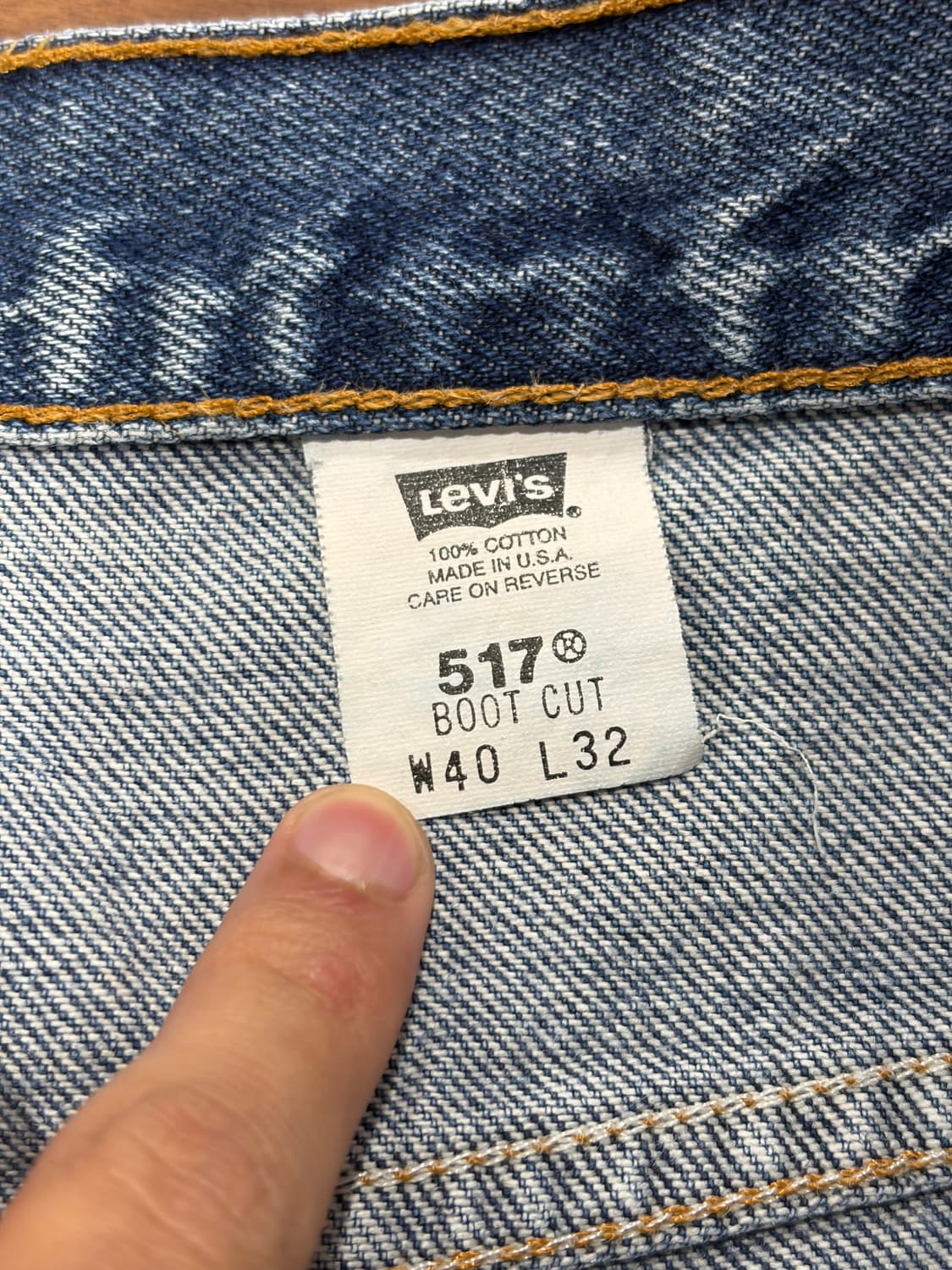 J138 00s USA 리바이스 517 데님팬츠 상품이미지8