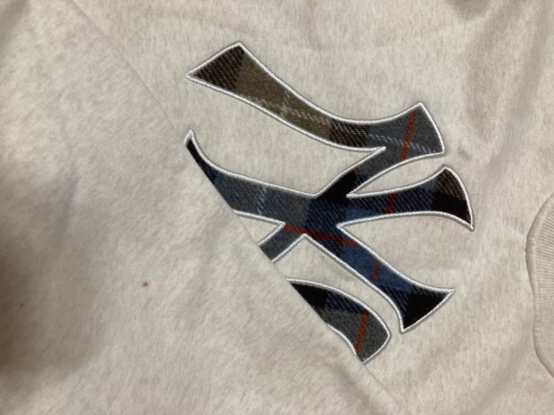 MLB 체크 빅로고 맨투맨 S 상품이미지2