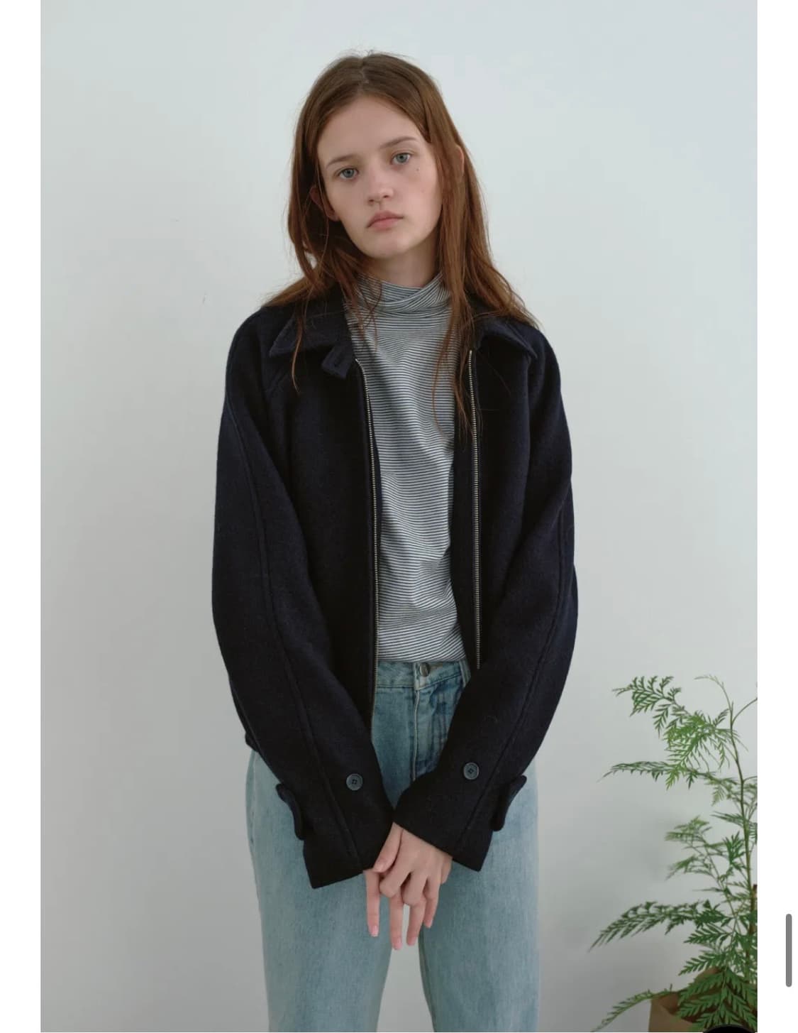 포저 알파카 헤링본 자켓 상품이미지3