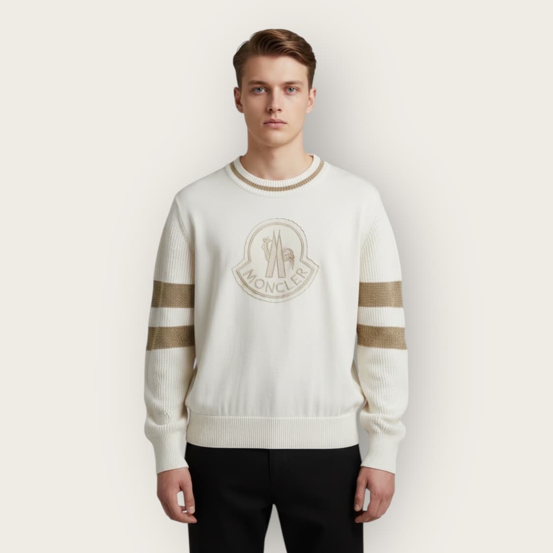 95~100/ 몽클레어 빅로고 스웻 니트 상품이미지1