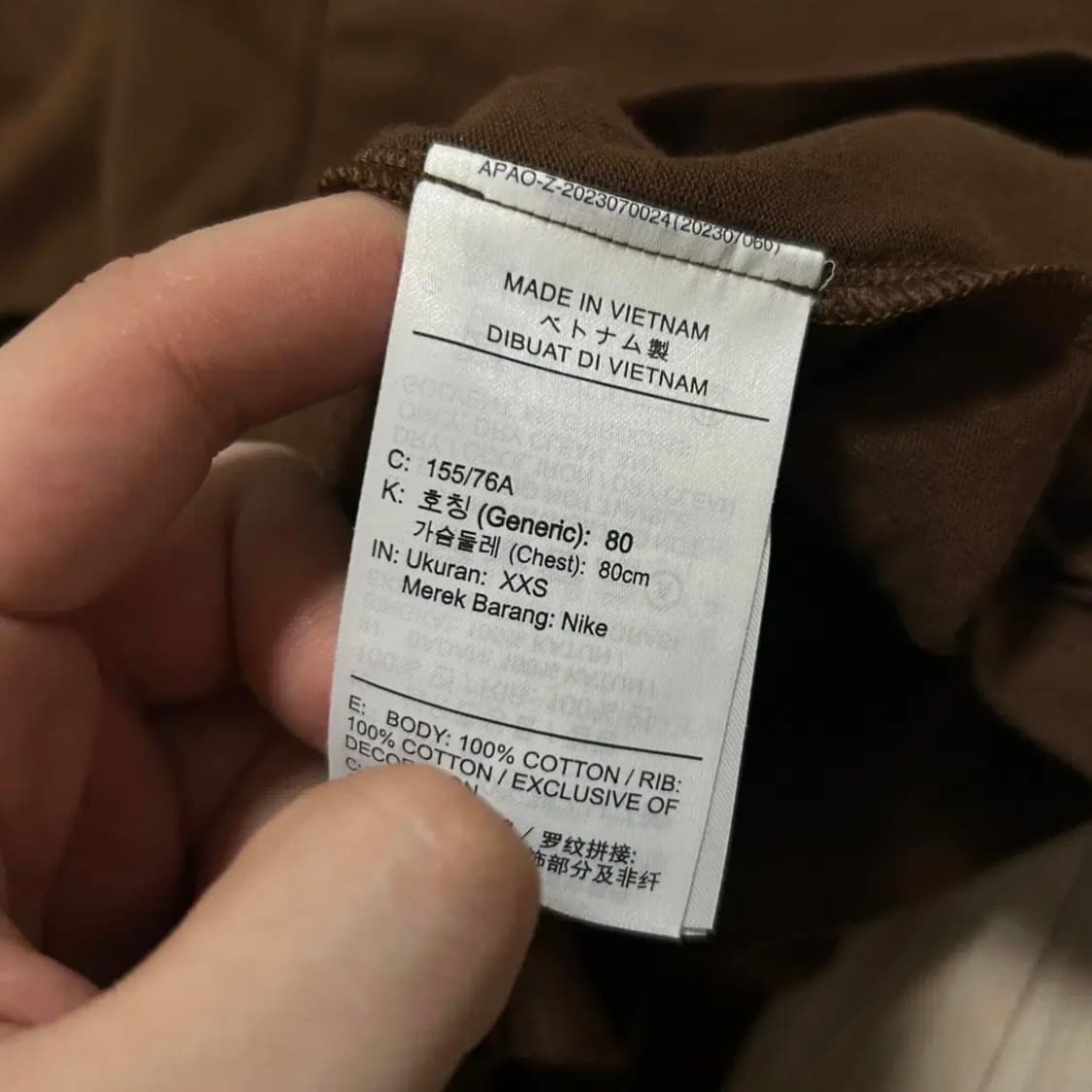 나이키 자크뮈스 브라운 컷아웃 반팔(2XS) 상품이미지3