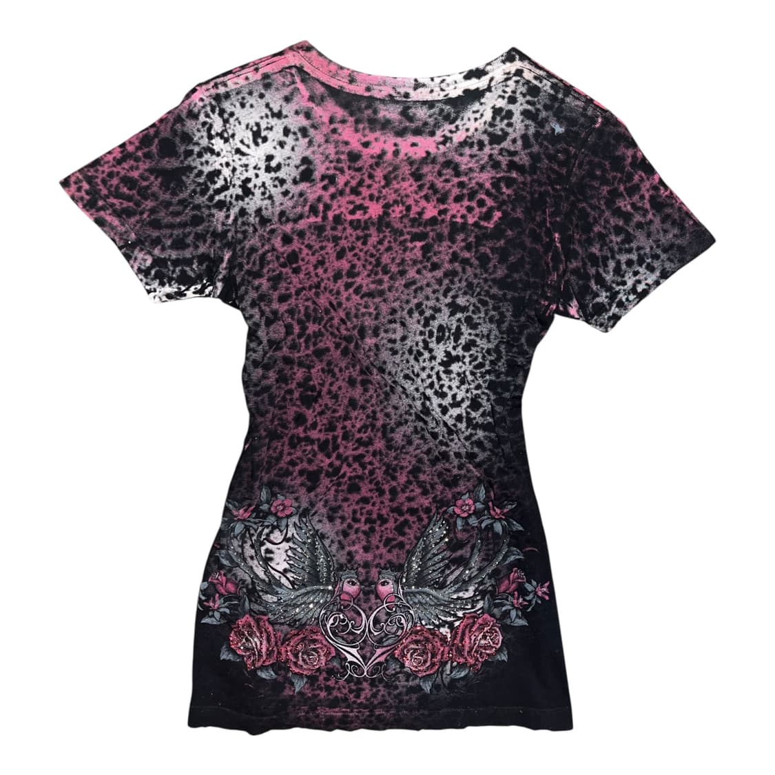 y2k호피 큐빅 프린팅 반팔티 y2k펑크 상품이미지3