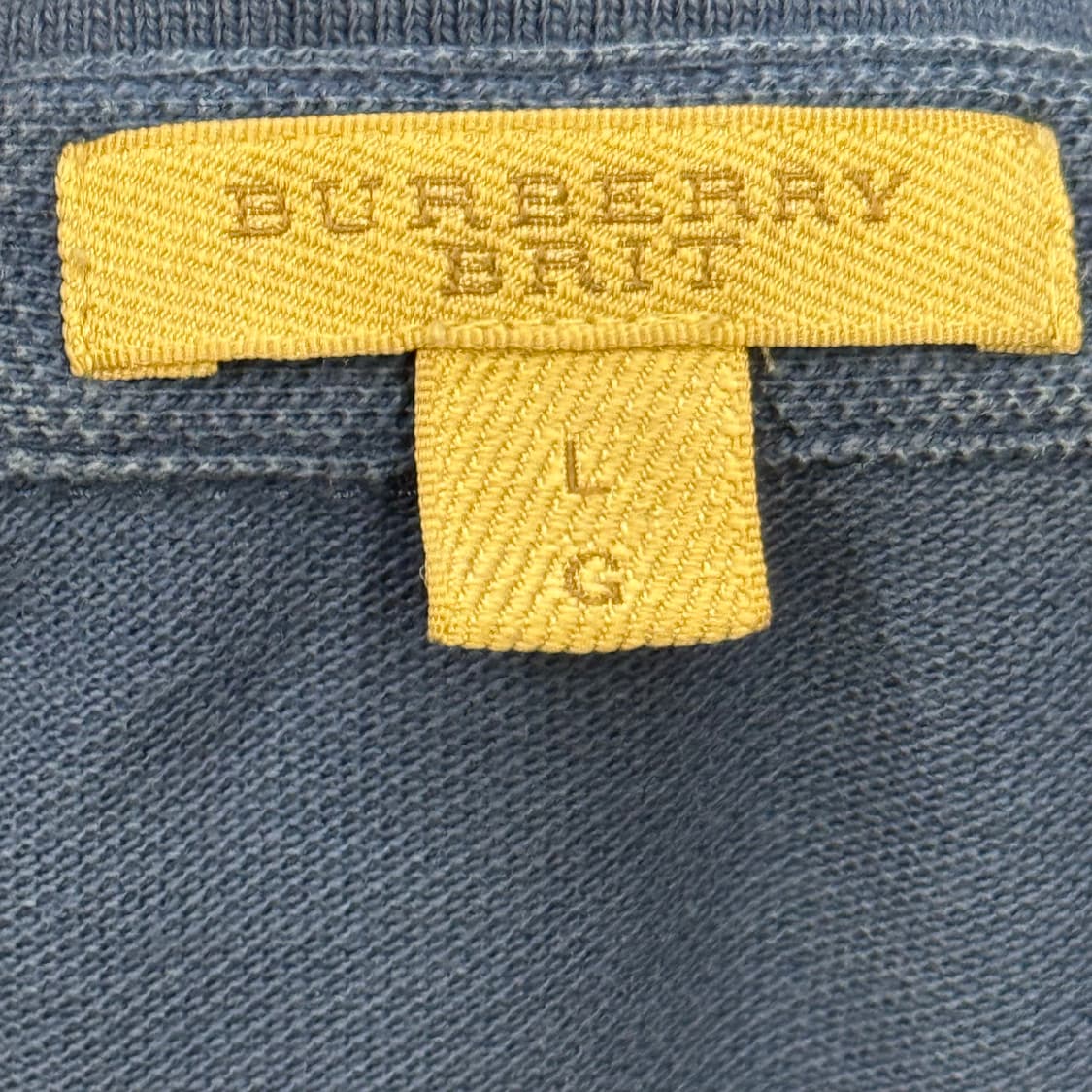 L 버버리 블루 카라 반팔 티셔츠 상품이미지4