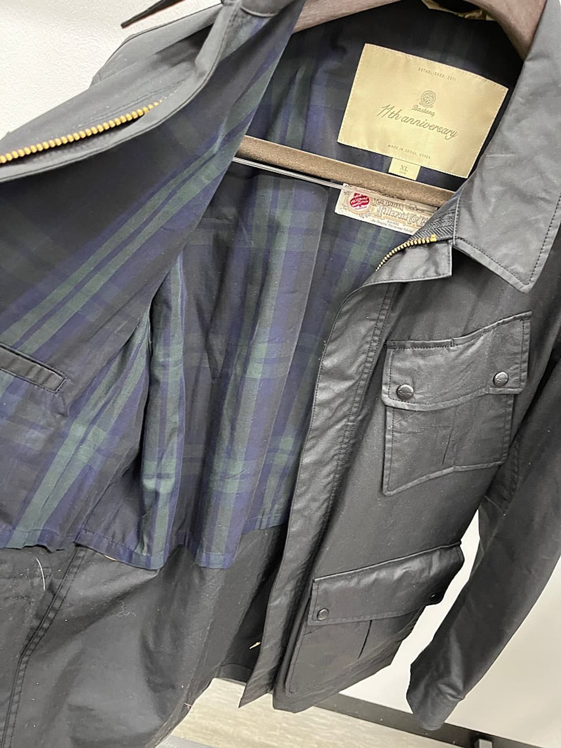 105) 바스통 005 블랙 왁스자켓  상품이미지5