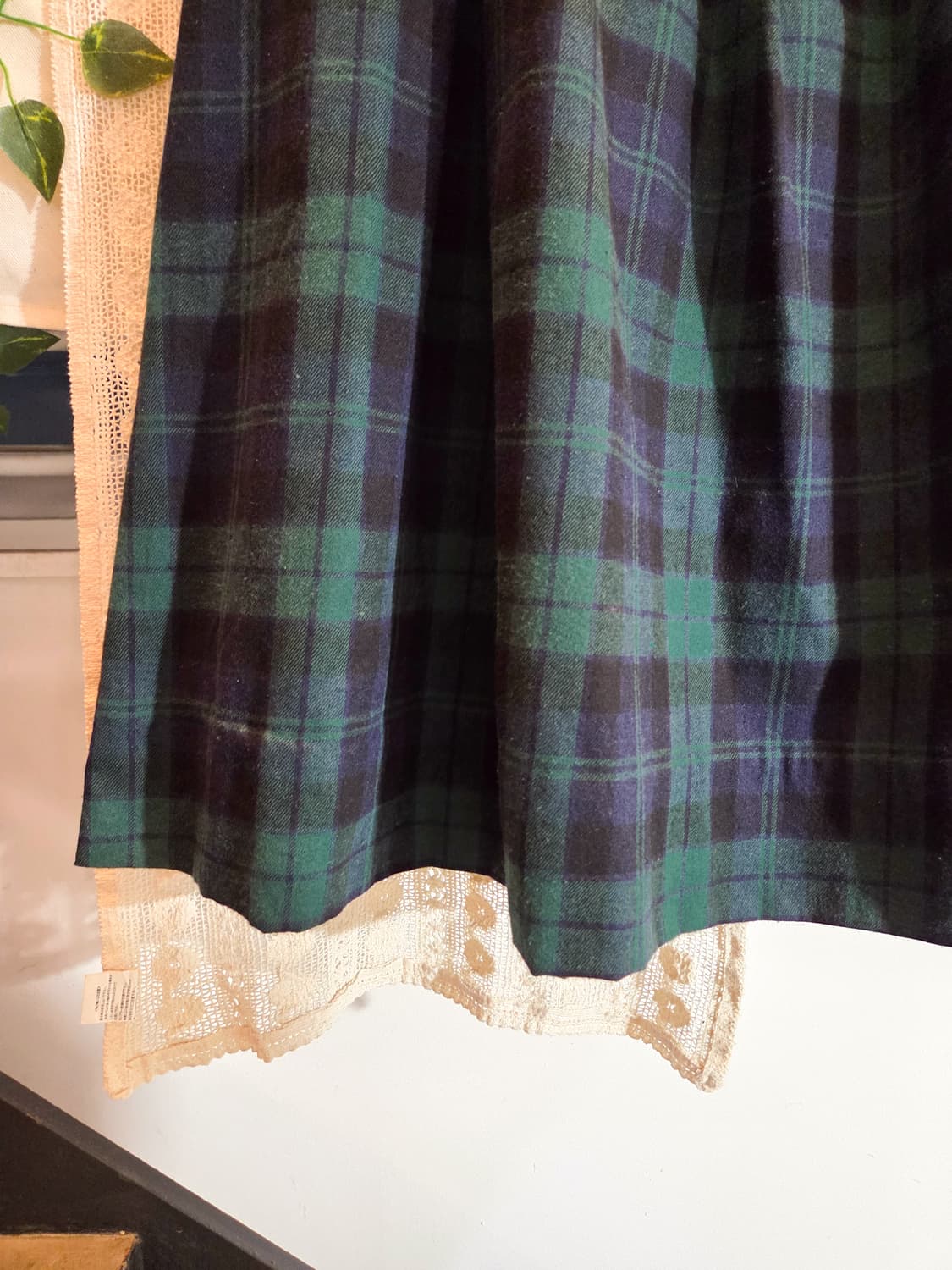 체크 롱스커트 상품이미지3