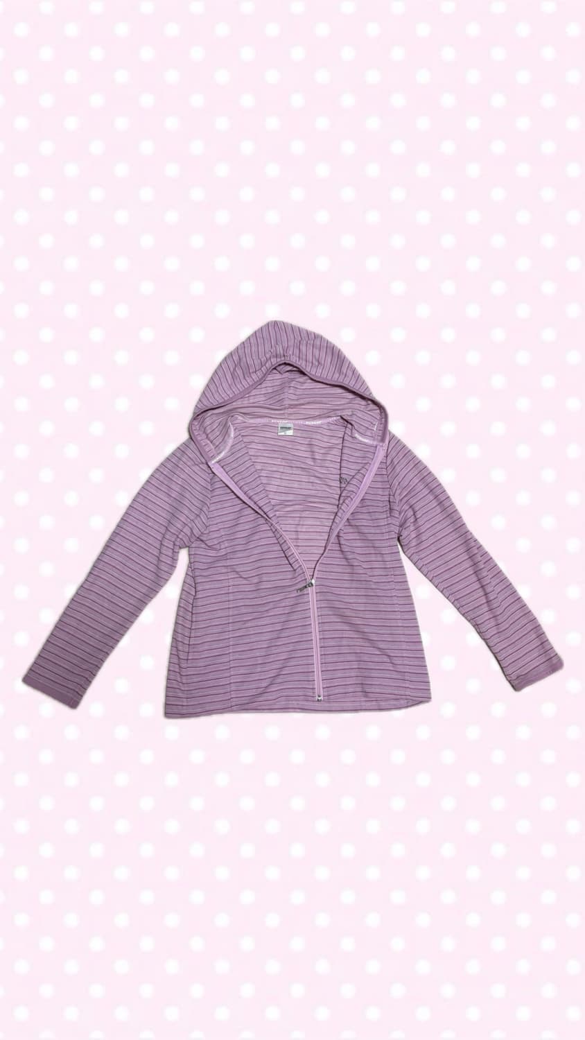 DUNLOP 스트라이프 핑크 후드집업 상품이미지2