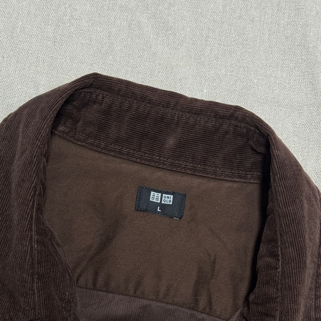 유니클로 코듀로이 브라운 셔츠 L 상품이미지4