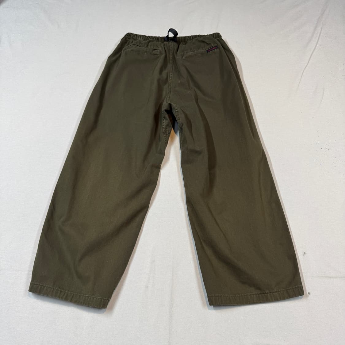 L) 그라미치 와이드 카키 벨티드 팬츠 면바지 상품이미지5