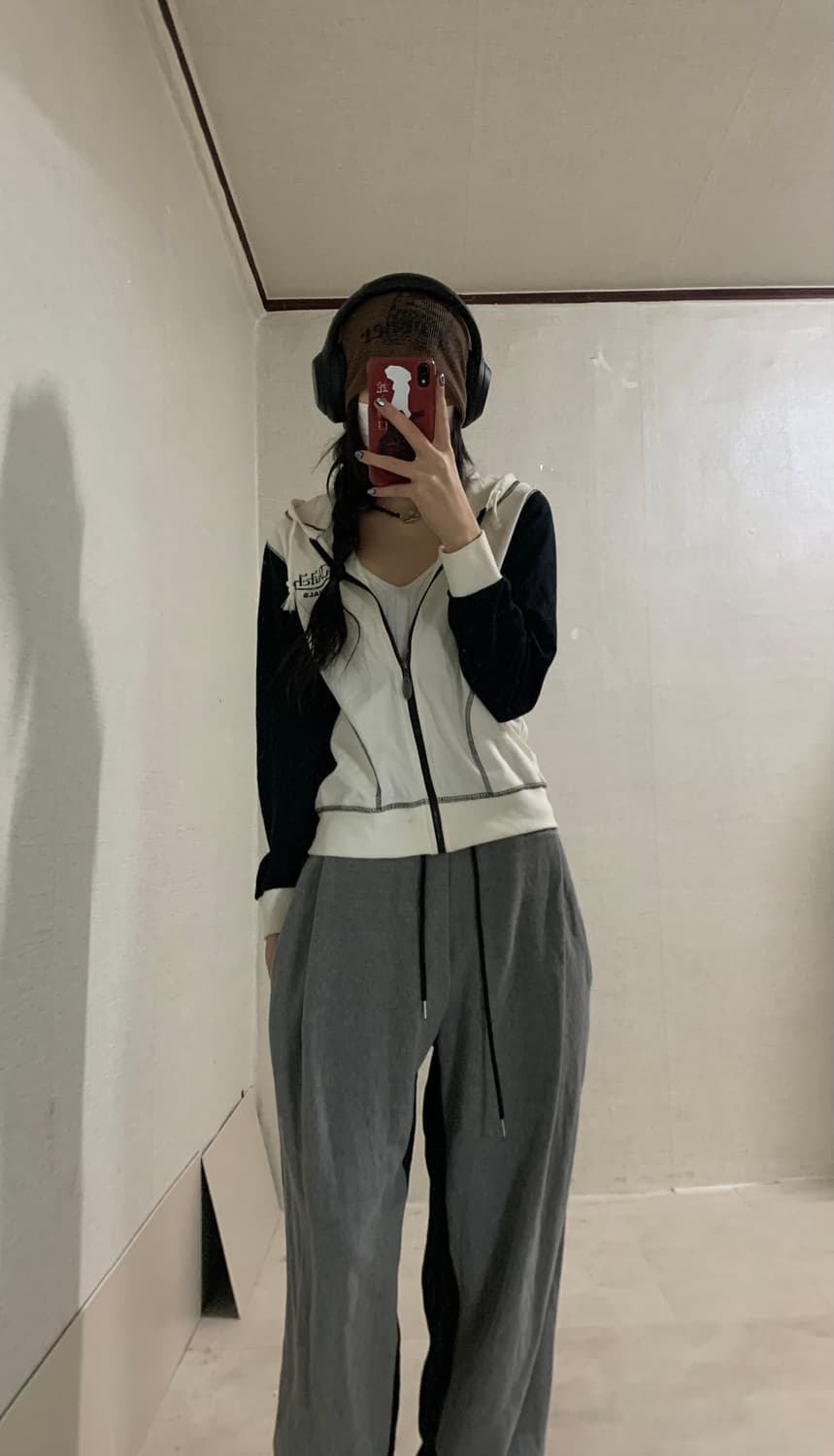 big logo cotton hood zip-up 상품이미지1