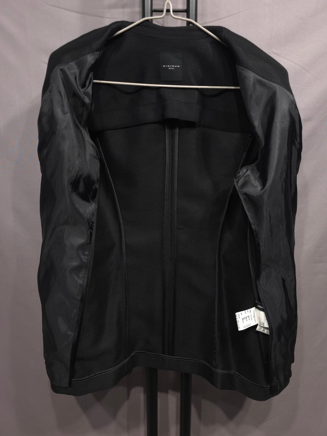 미니멈리플렉스 여성 메쉬 노카라 정장 자켓 상품이미지3