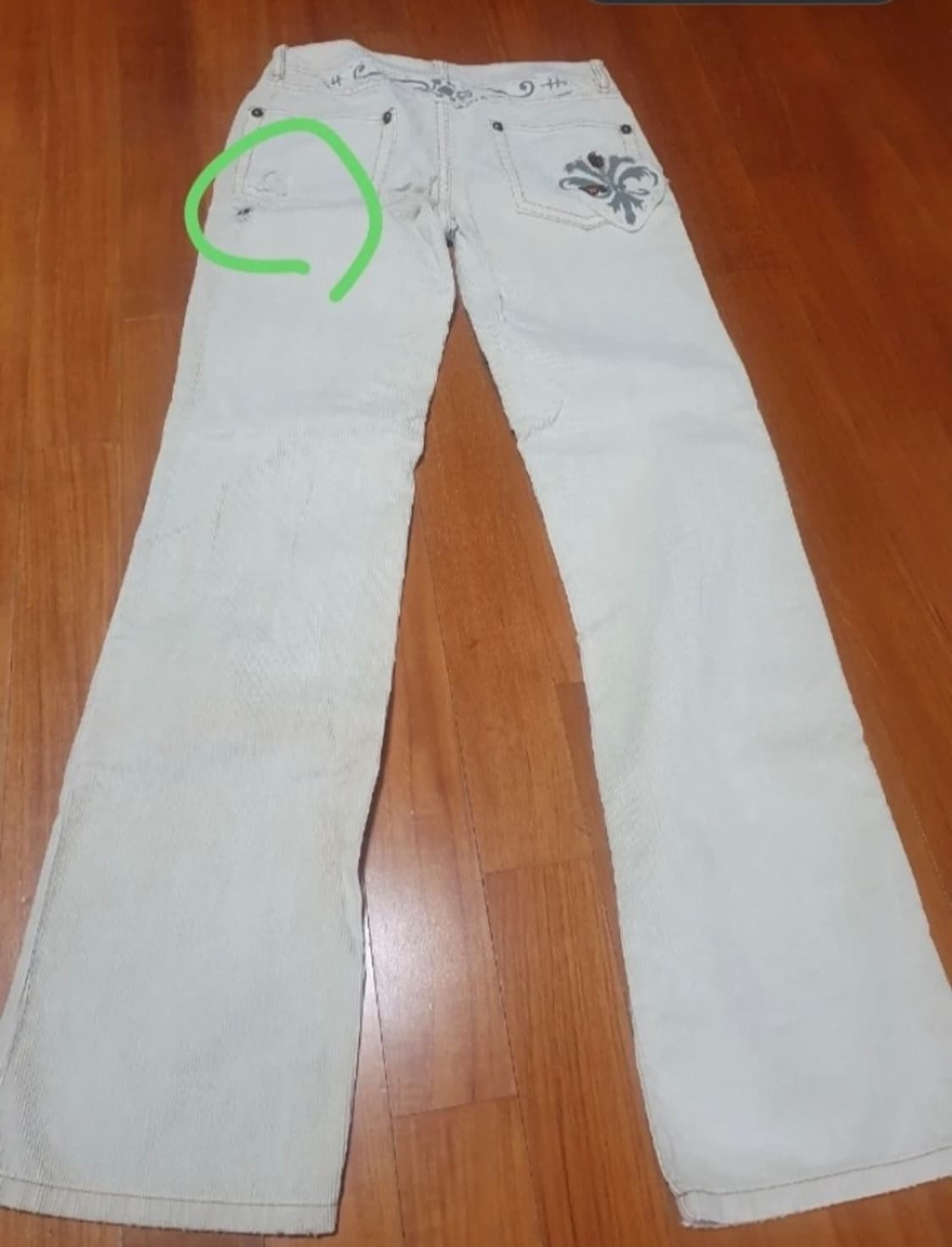 프리피플 자수 코듀로이 데미지 빈티지 면바지 상품이미지9