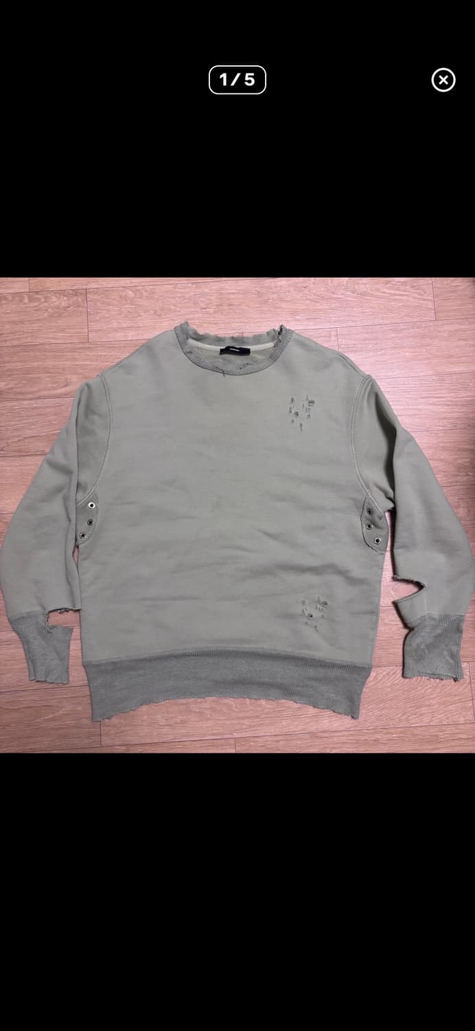 디젤 파스텔 연두색 희귀 니트 빈티지 디스트로이드 상품이미지1