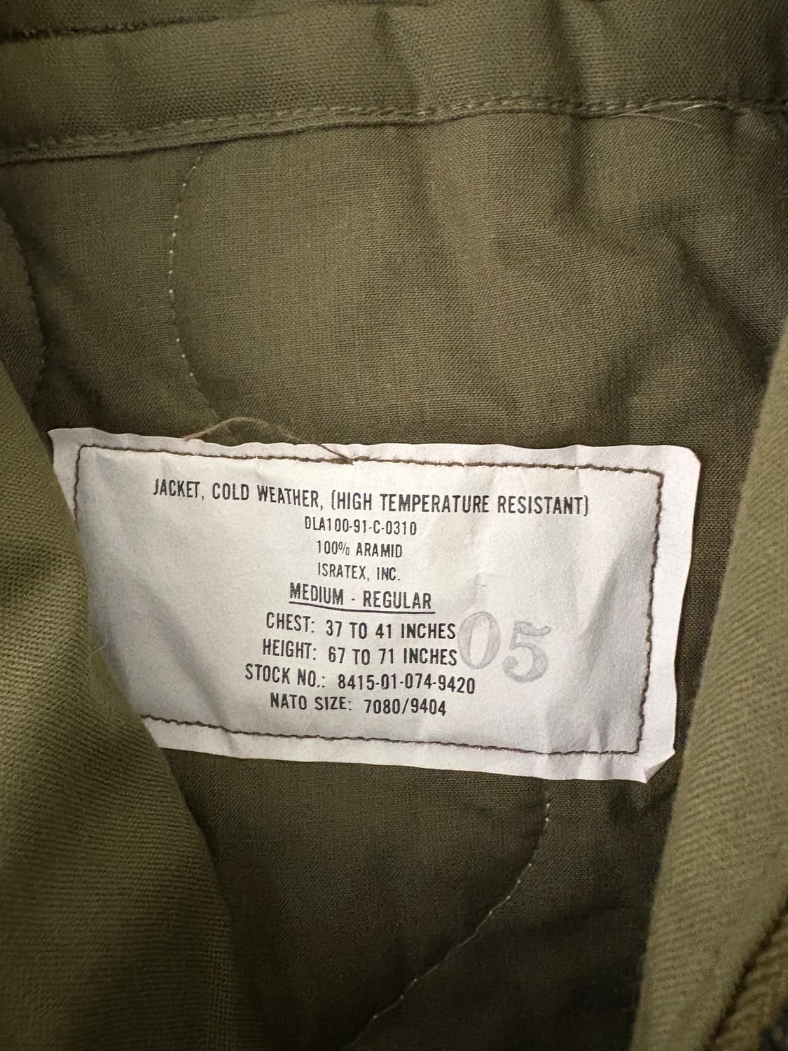 90's U.S Army cvc Tanker Jacket.  상품이미지3