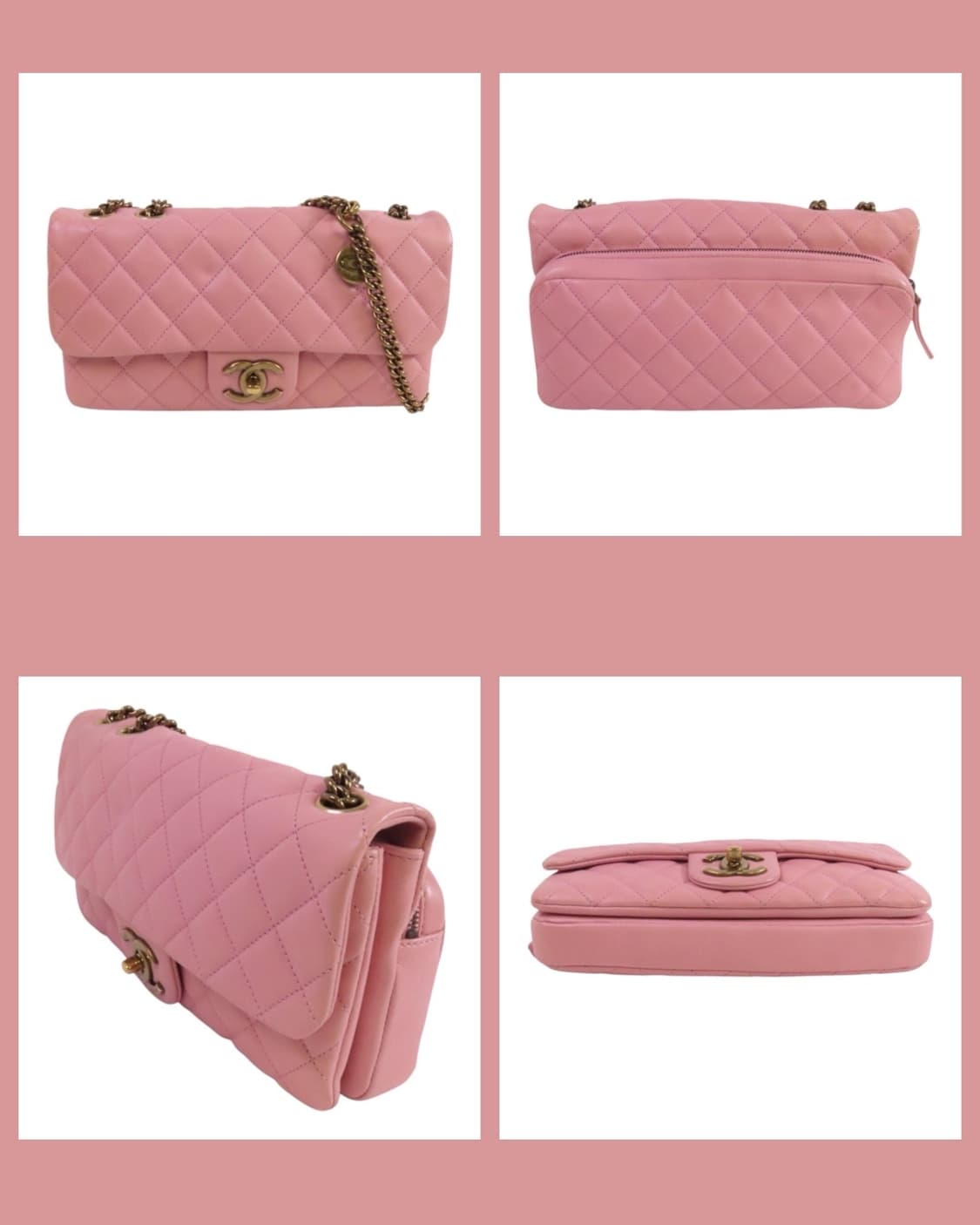 샤넬 CC 체인 숄더백 핑크 상품이미지5