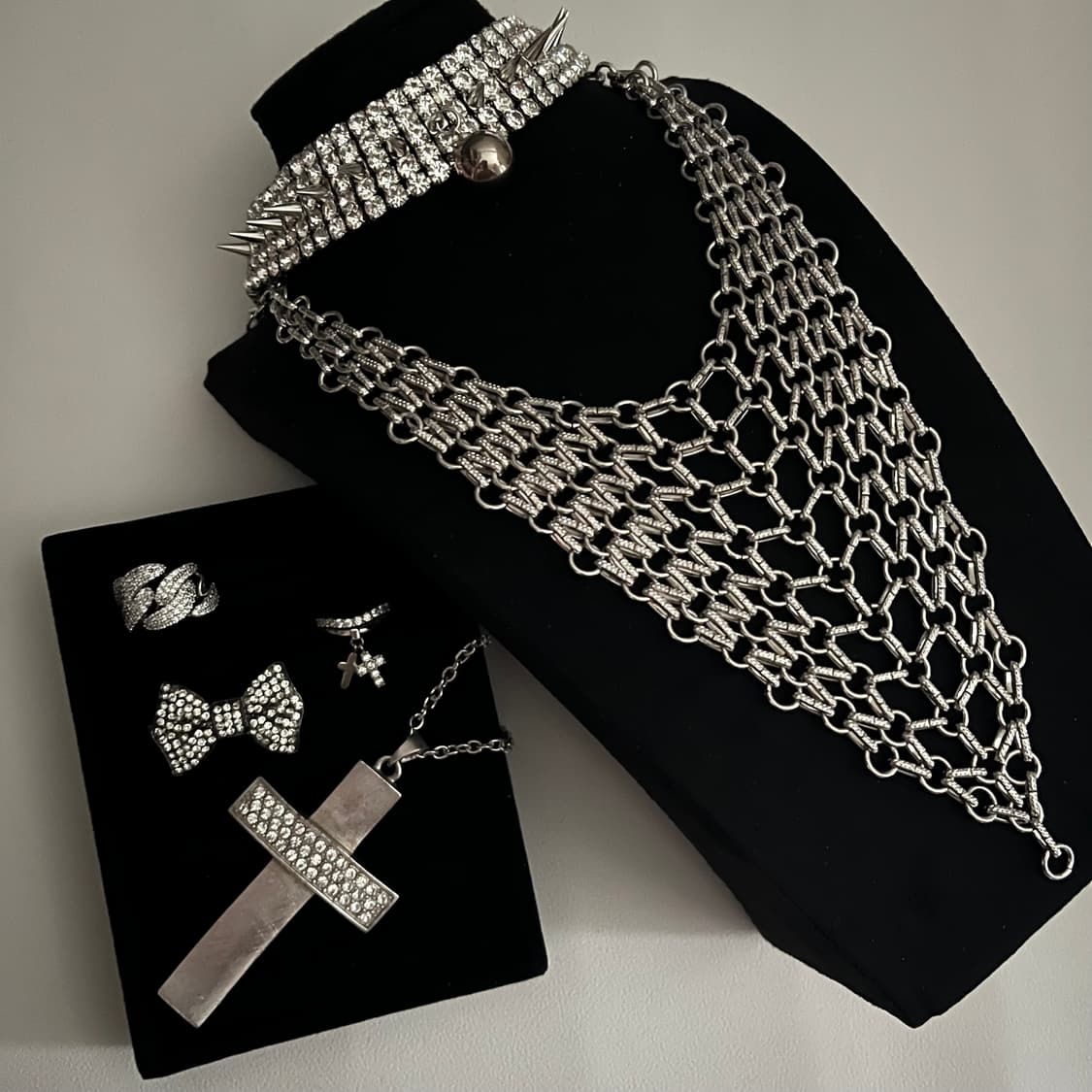 빈티지 악세서리 목걸이 팔찌 반지 펑크 락시크 십자가 해골 상품이미지4