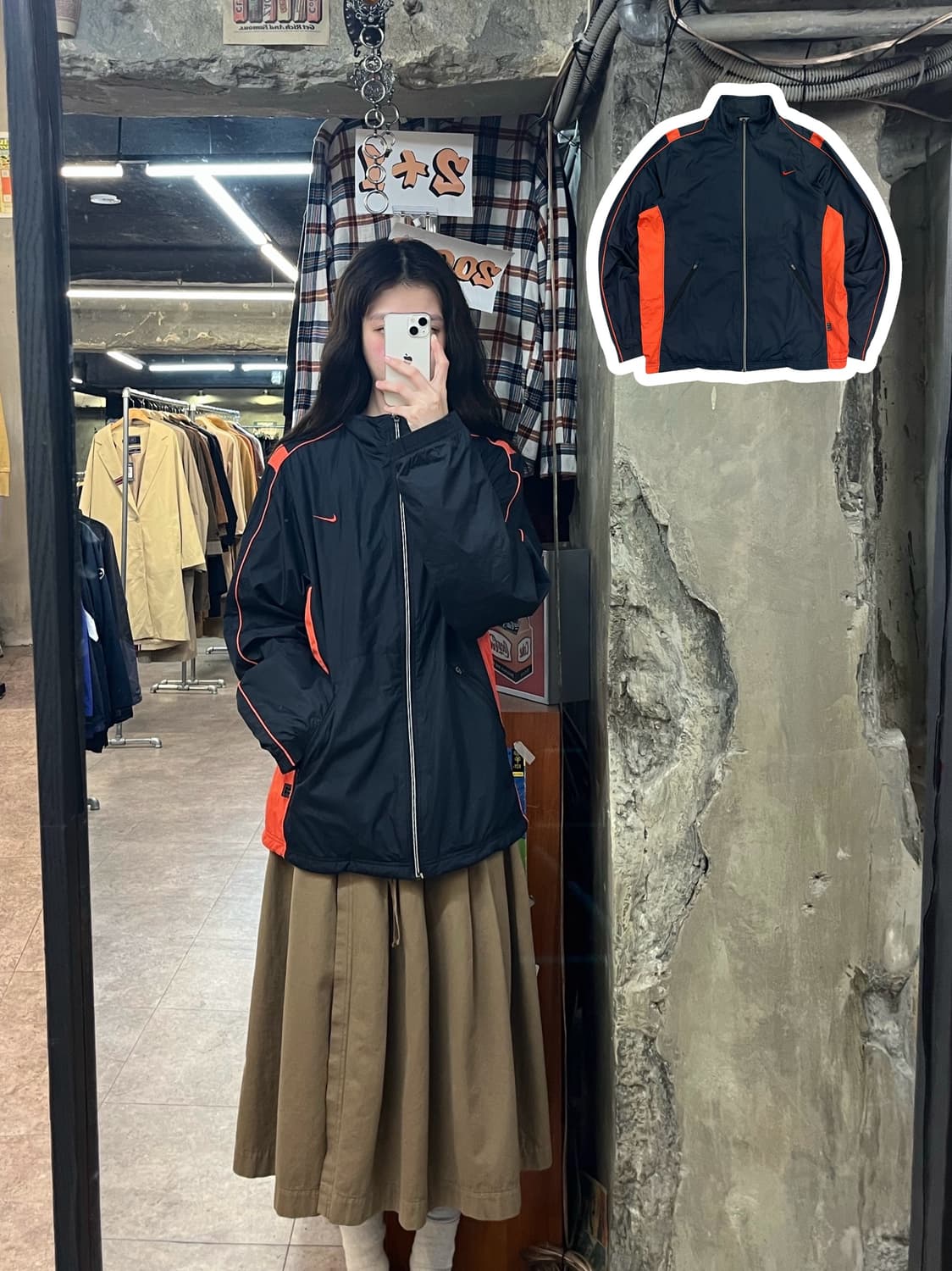 나이키 사이드 라인 바람막이 블랙 L #csz3430 상품이미지1