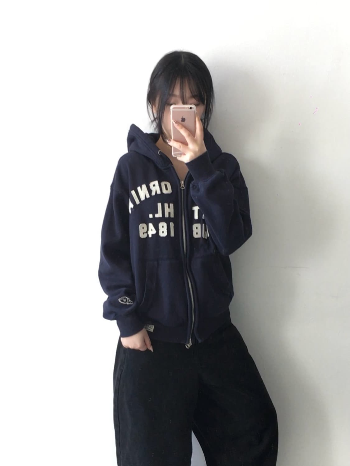 후아유  자수패치로고 후드집업 상품이미지2