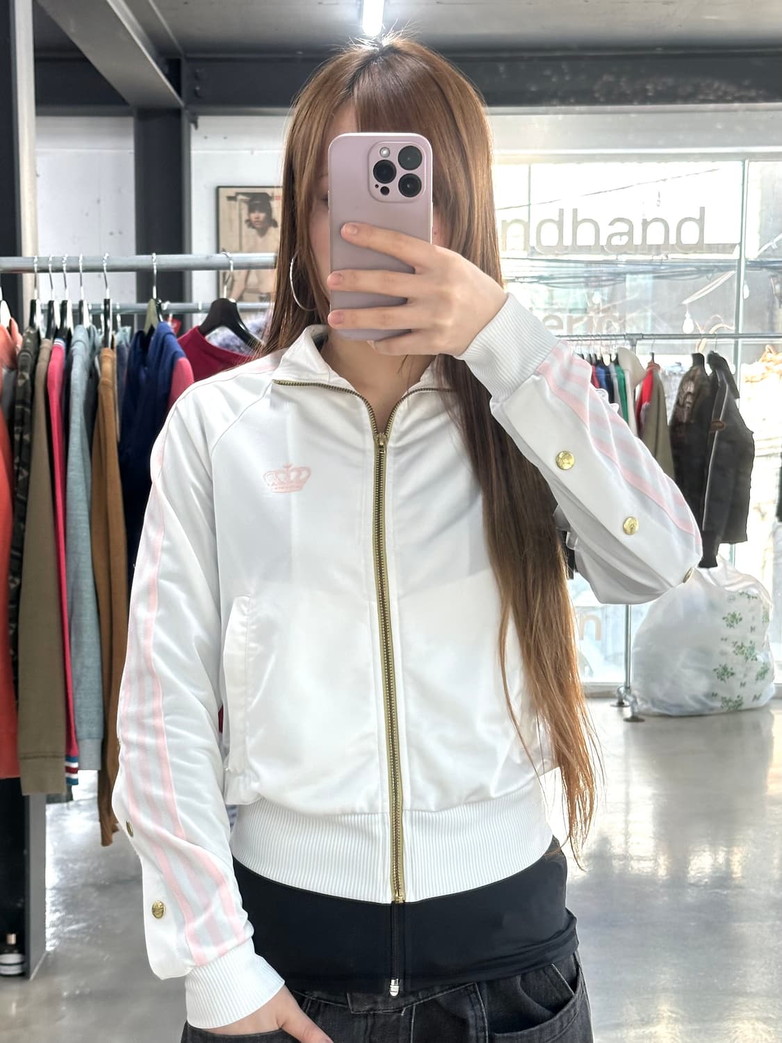 아디다스x미시엘리엇 빅로고 버튼 져지 상품이미지3