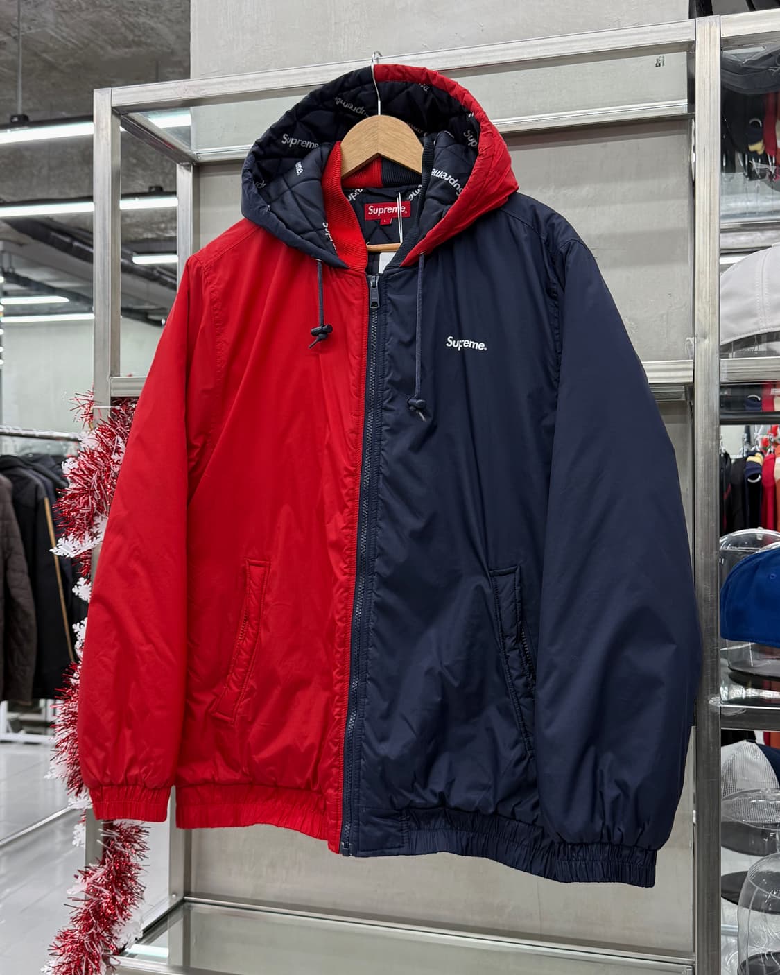 슈프림 투톤 사이드라인 후디 봄버 자켓 상품이미지5