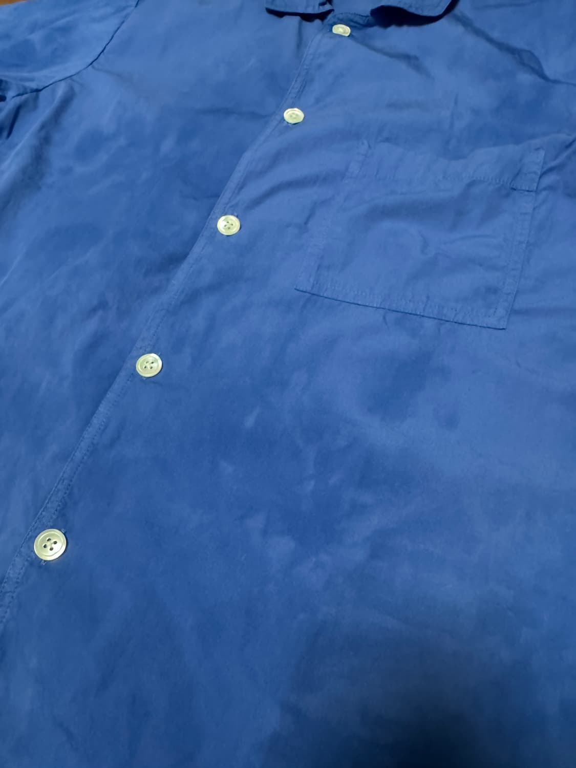 스투시 X 테클라 숏슬리브 포플린 파자마 셔츠 울트라마린 L 상품이미지5