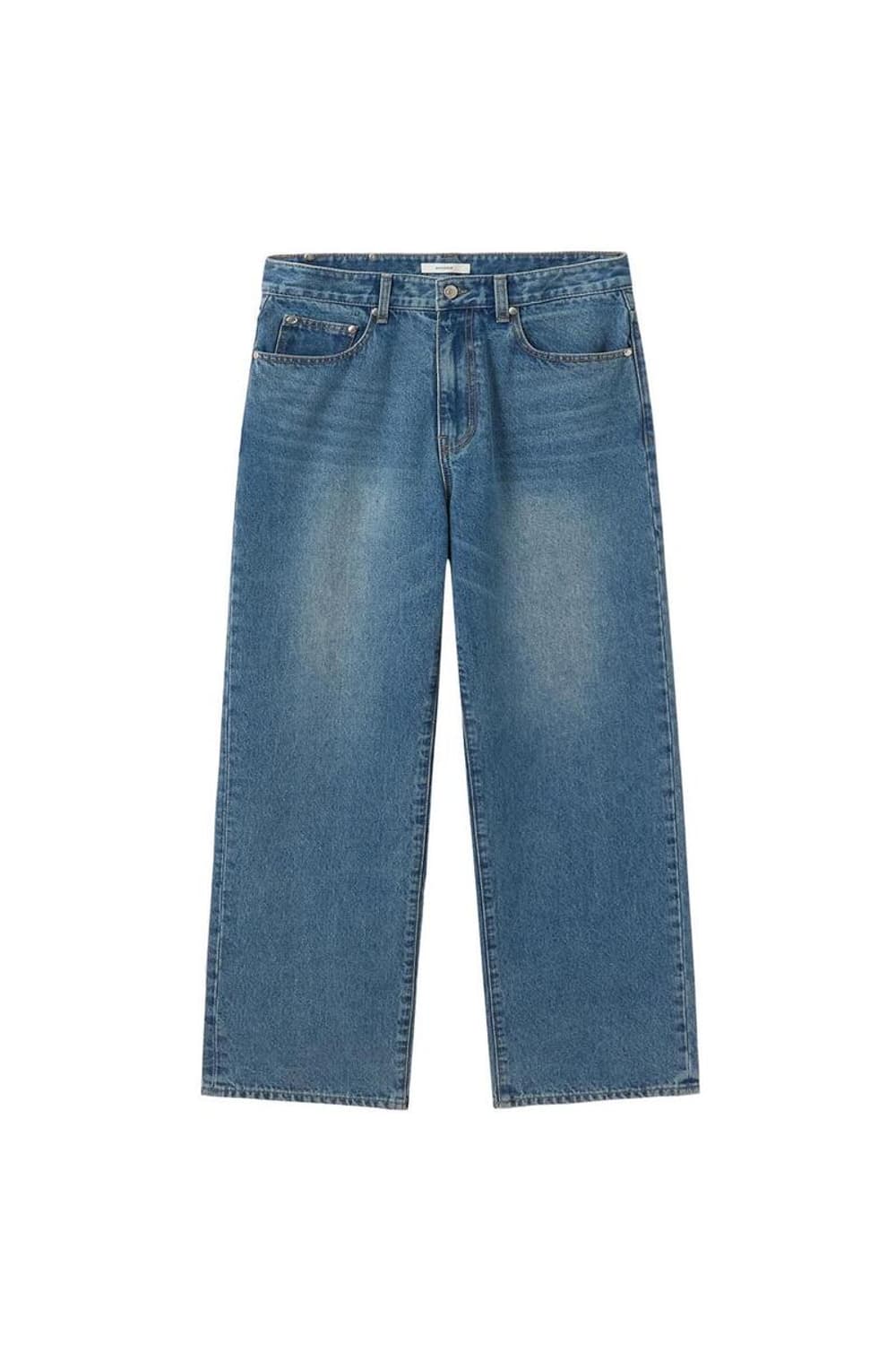 (L) 문선 아가일 홀 포켓 스트레이트 팬츠 인디고 미디움 워시 상품이미지2