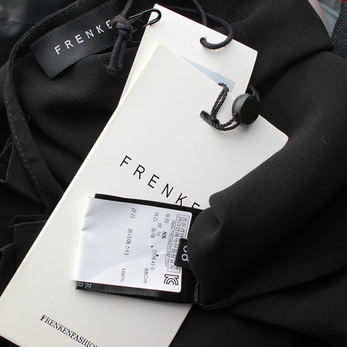 프렌켄 블랙 프릴 시스루 상의 55, 66 상품이미지3