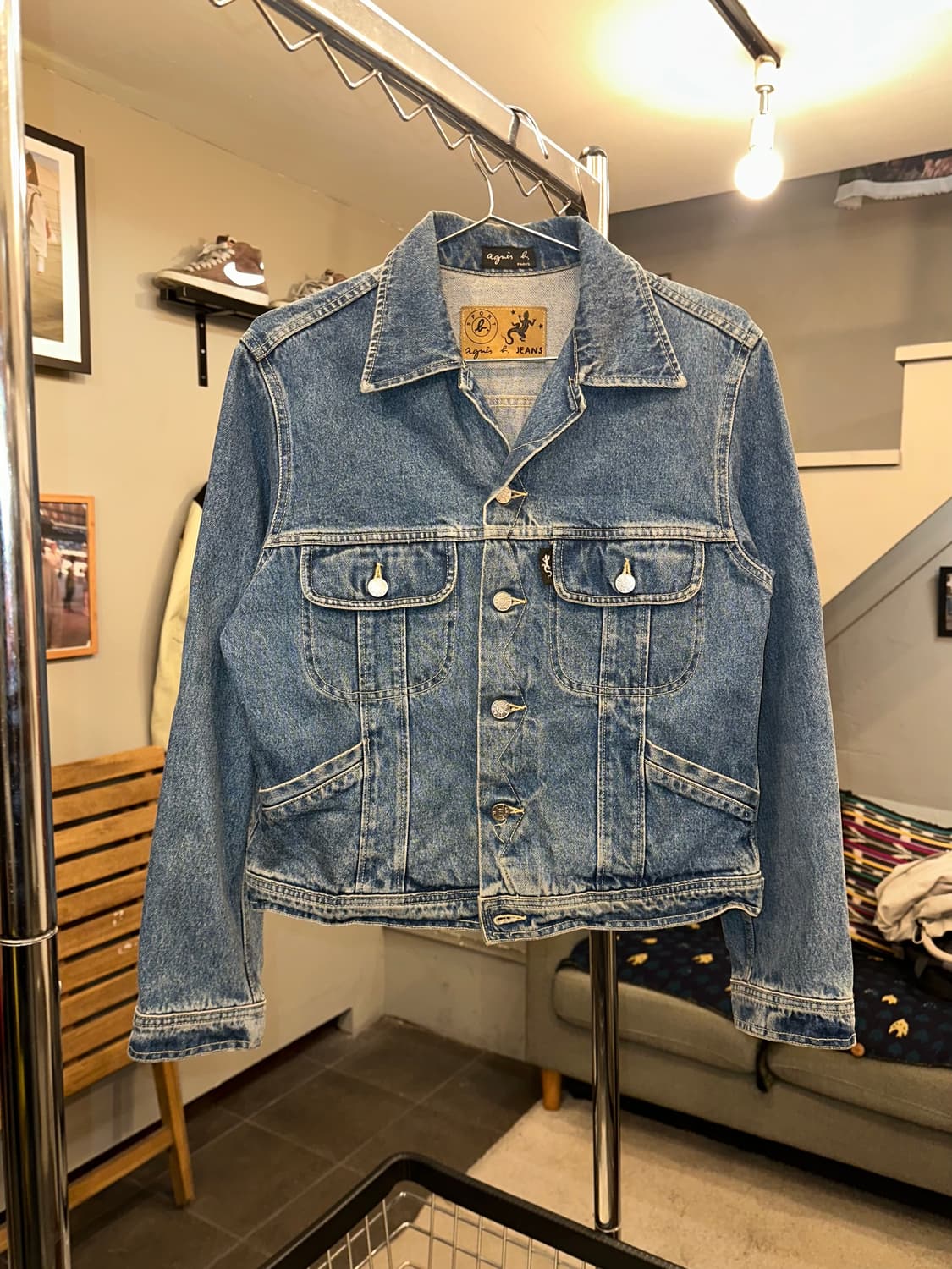 Agnes B jeans sport denim trucker jacket 상품이미지4