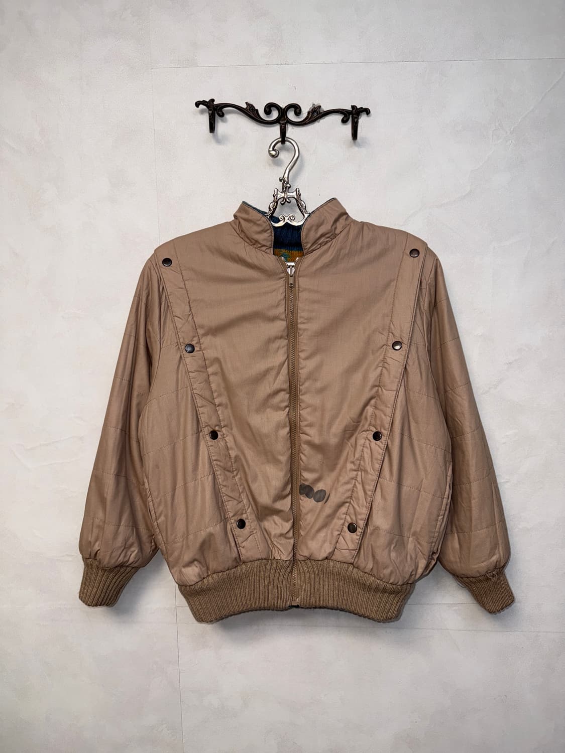 Pink blue nordic reversible knit zipup 상품이미지4