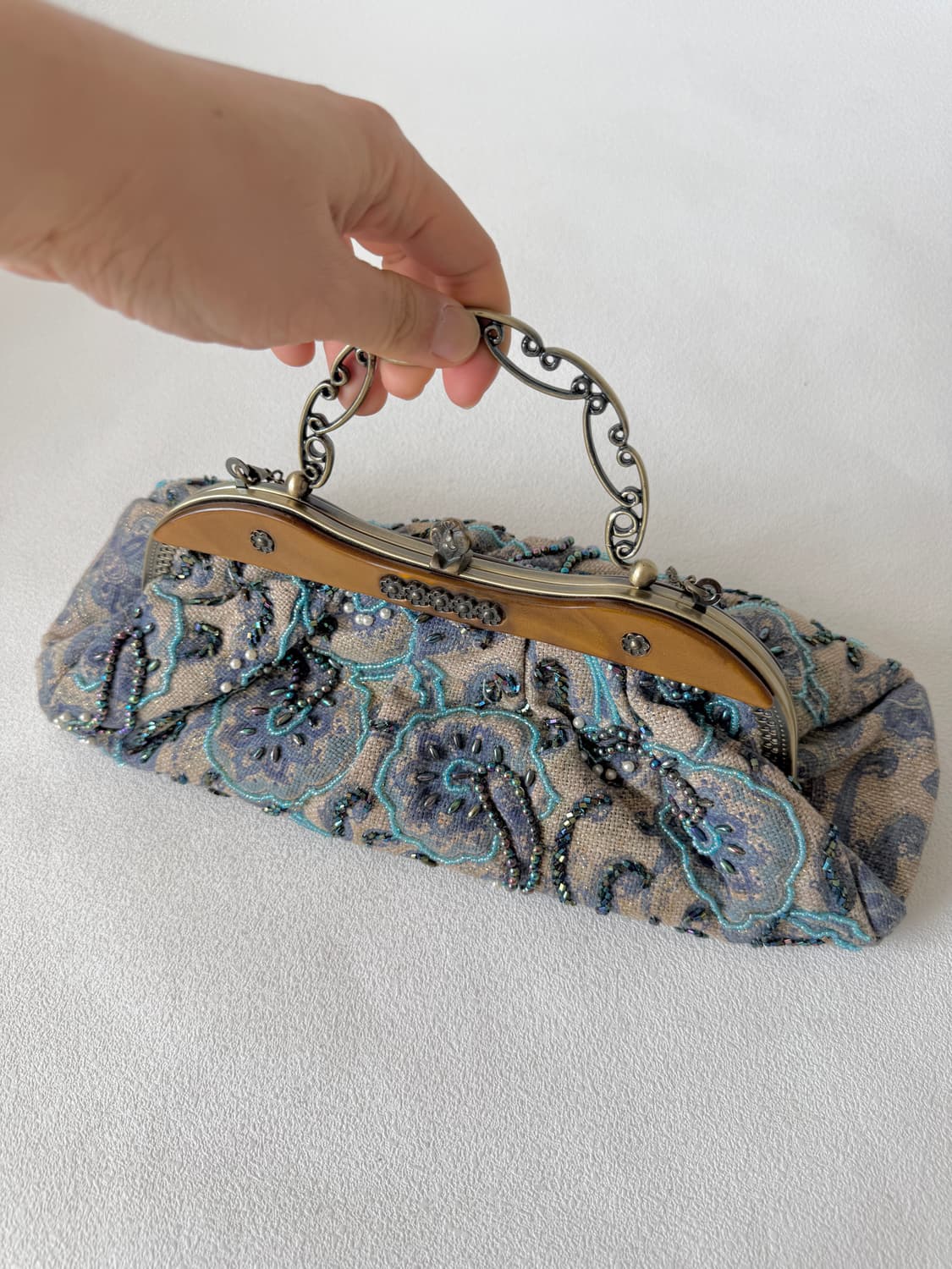 Pre owned 비즈 프레임백 상품이미지2