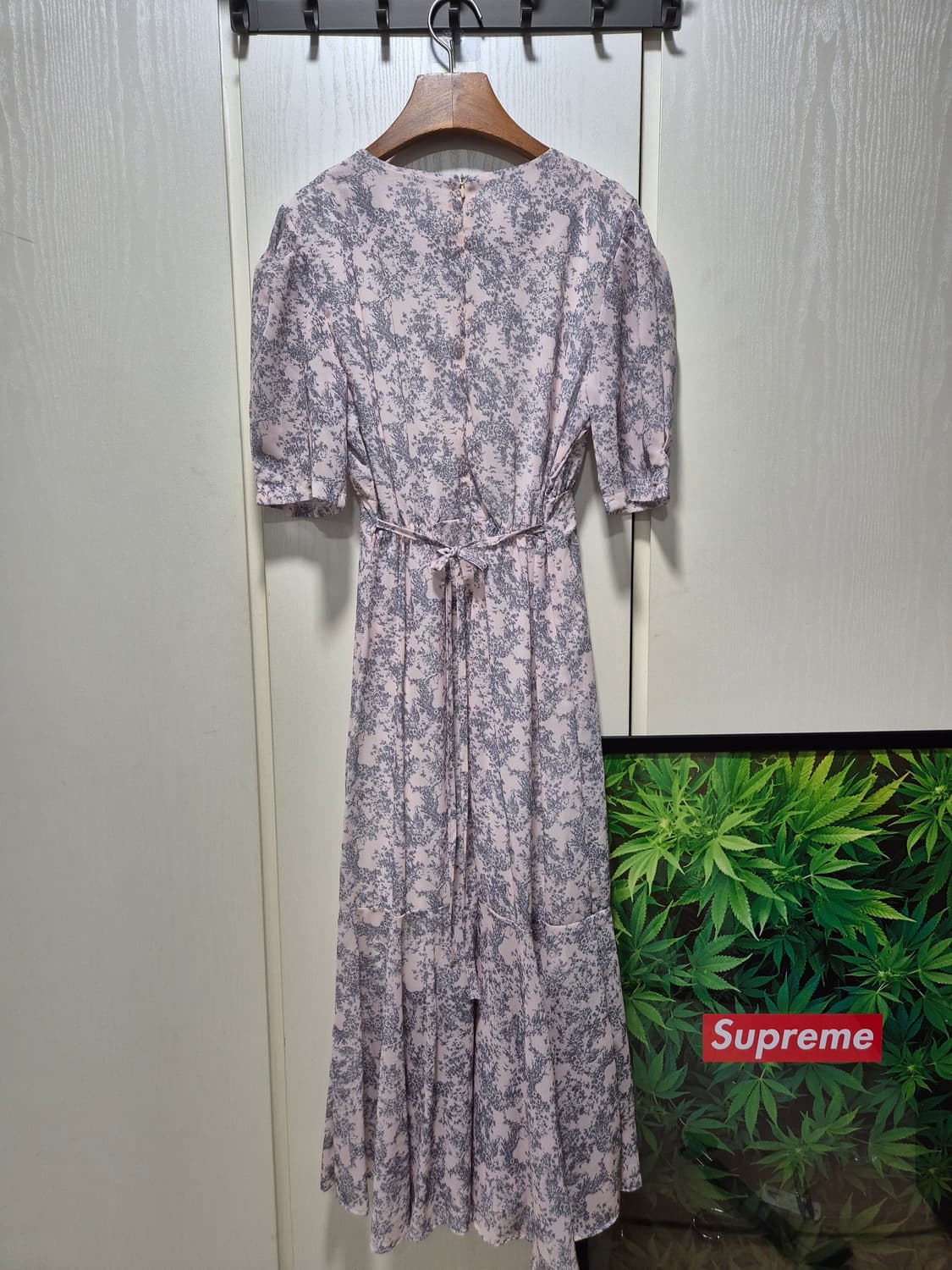 (세일)(새상품)핑크 플라워 패턴 롱 원피스 상품이미지10