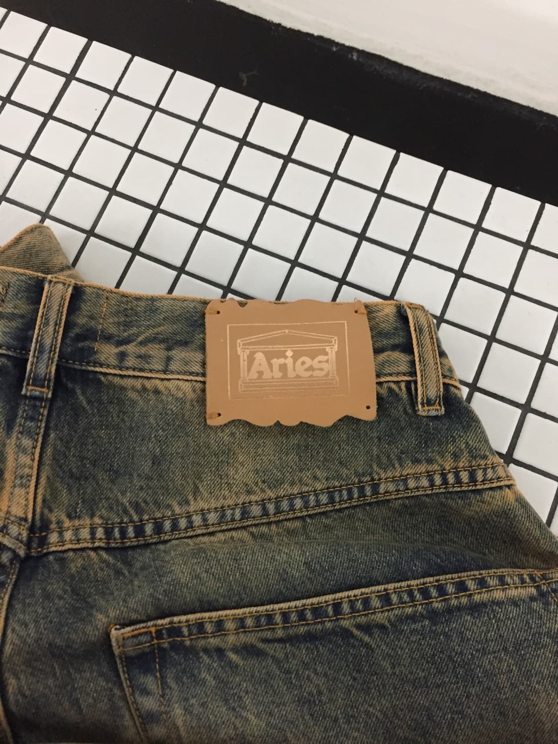 Aries washed 데님 샌드 상품이미지2