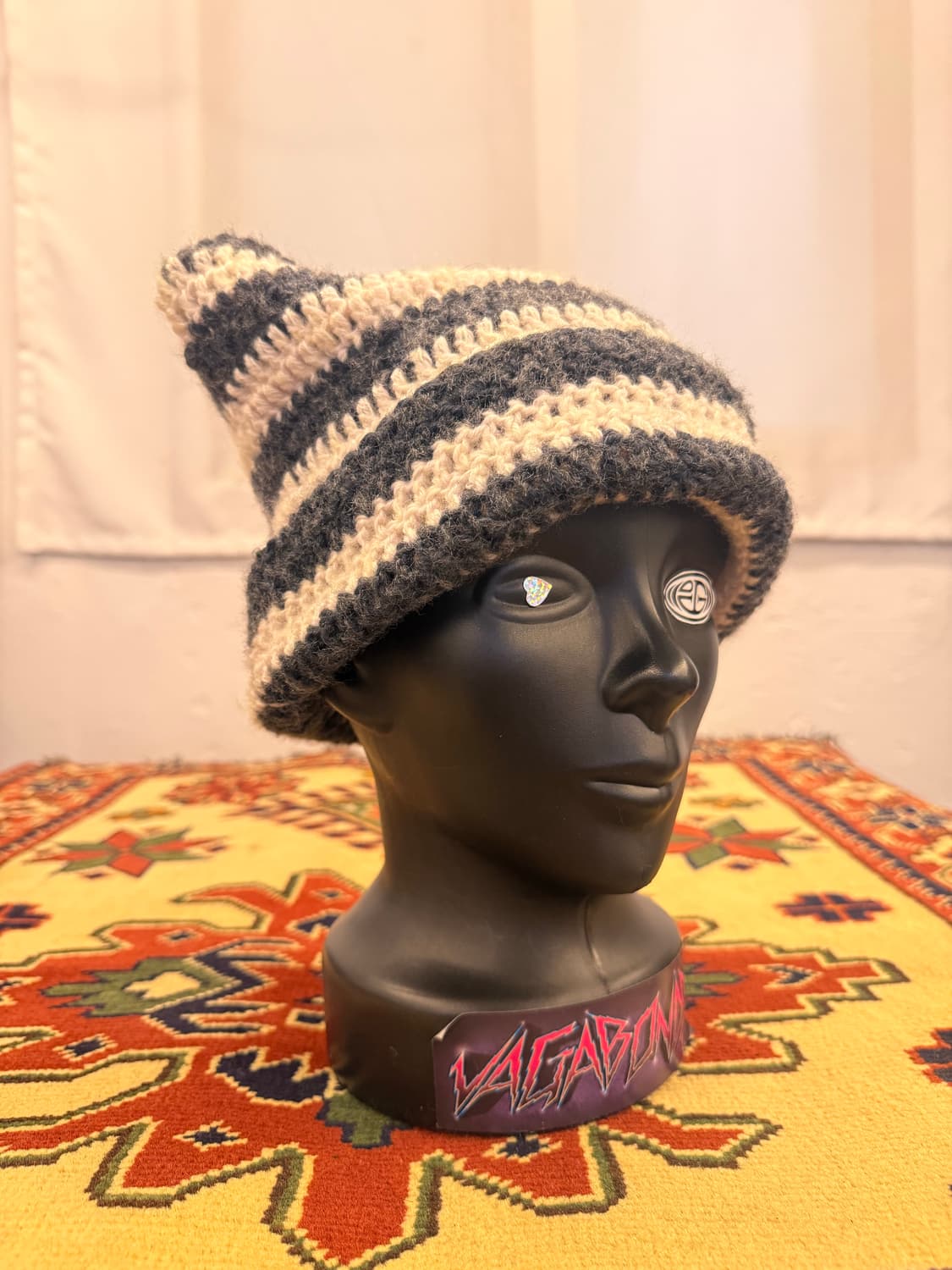 빈티지 핸드메이드 고양이 비니 상품이미지4