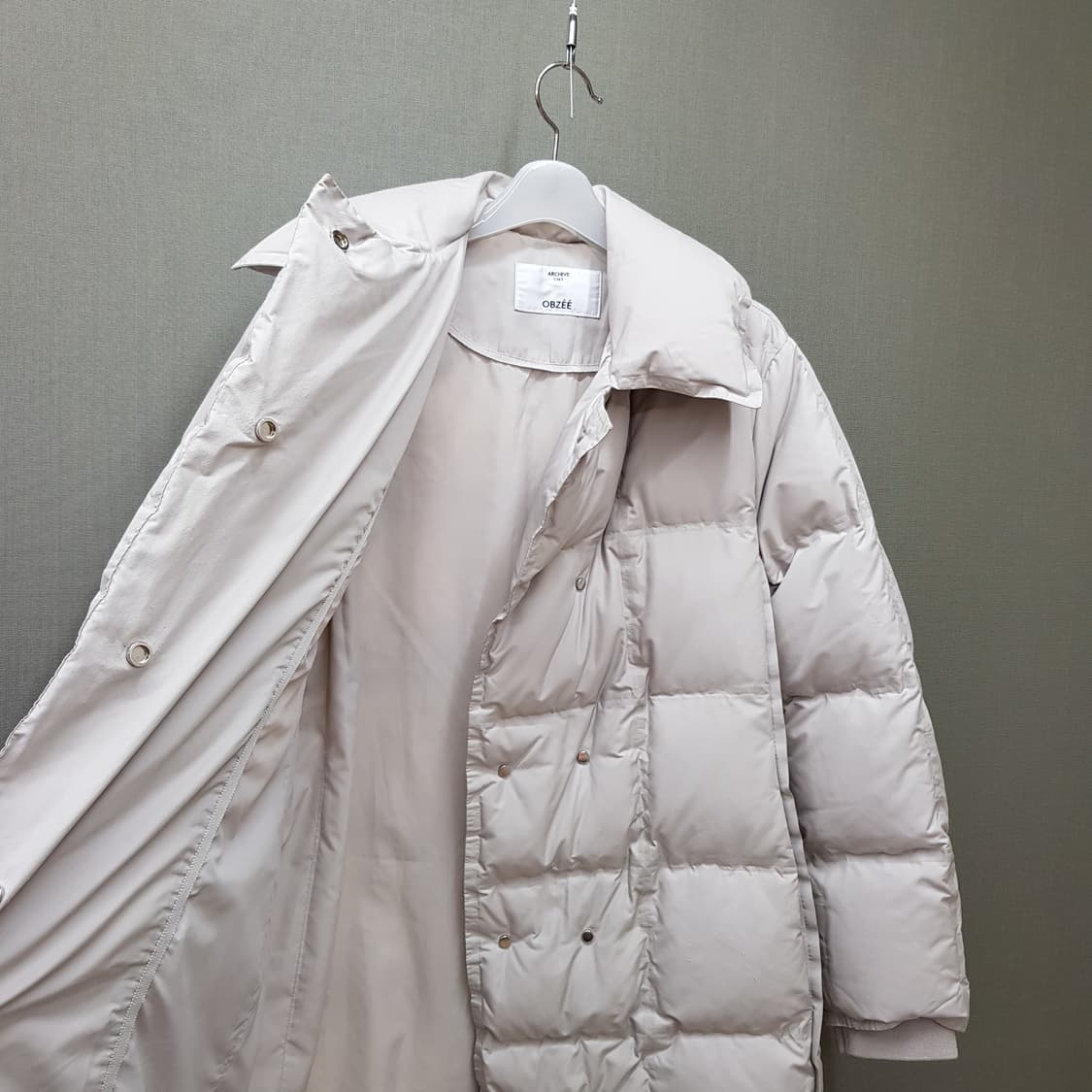 오브제 OBZEE 2021 롱 구스 다운 코트 82-94-160사이즈 상품이미지5