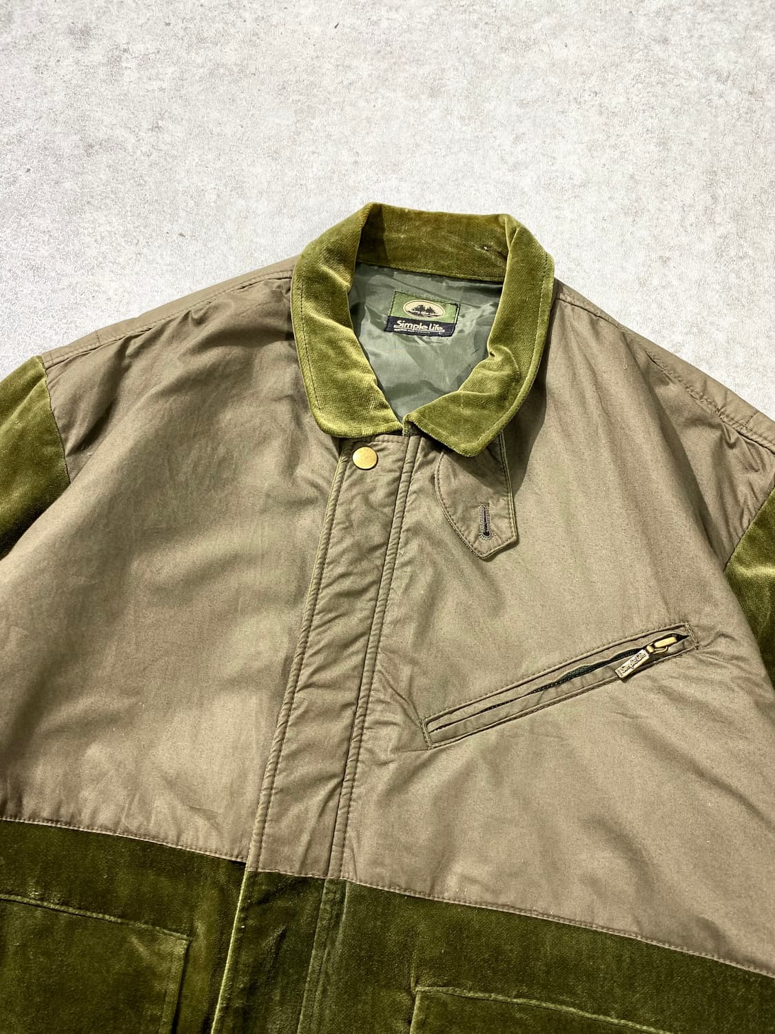 [L] 90s Simple Life 심플라이프 재팬 벨벳 봄버자켓 상품이미지2