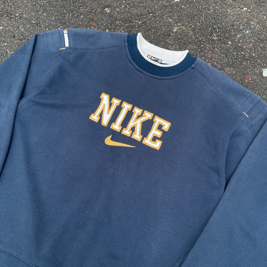 90s 나이키 올드스쿨 센터 스우시 빅로고 자수 맨투맨 스웻셔츠 L 상품이미지2