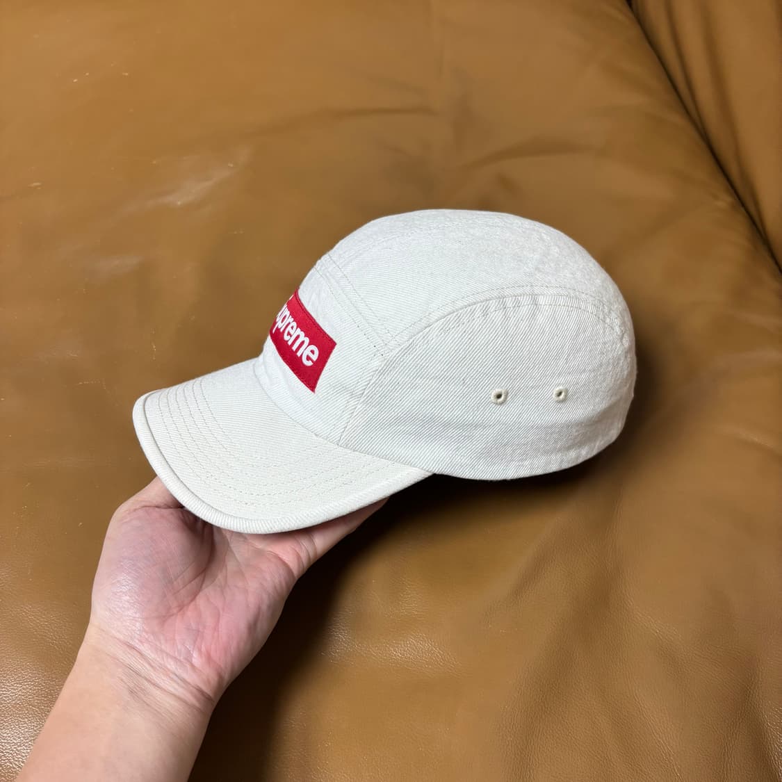 슈프림 캠프캡 모자 박스로고 23SS 데님 내츄럴 상품이미지5