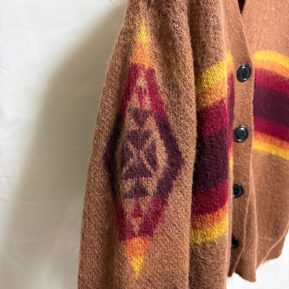 펜들턴 나바호 패턴 울 가디건 / 브라운, M 상품이미지4